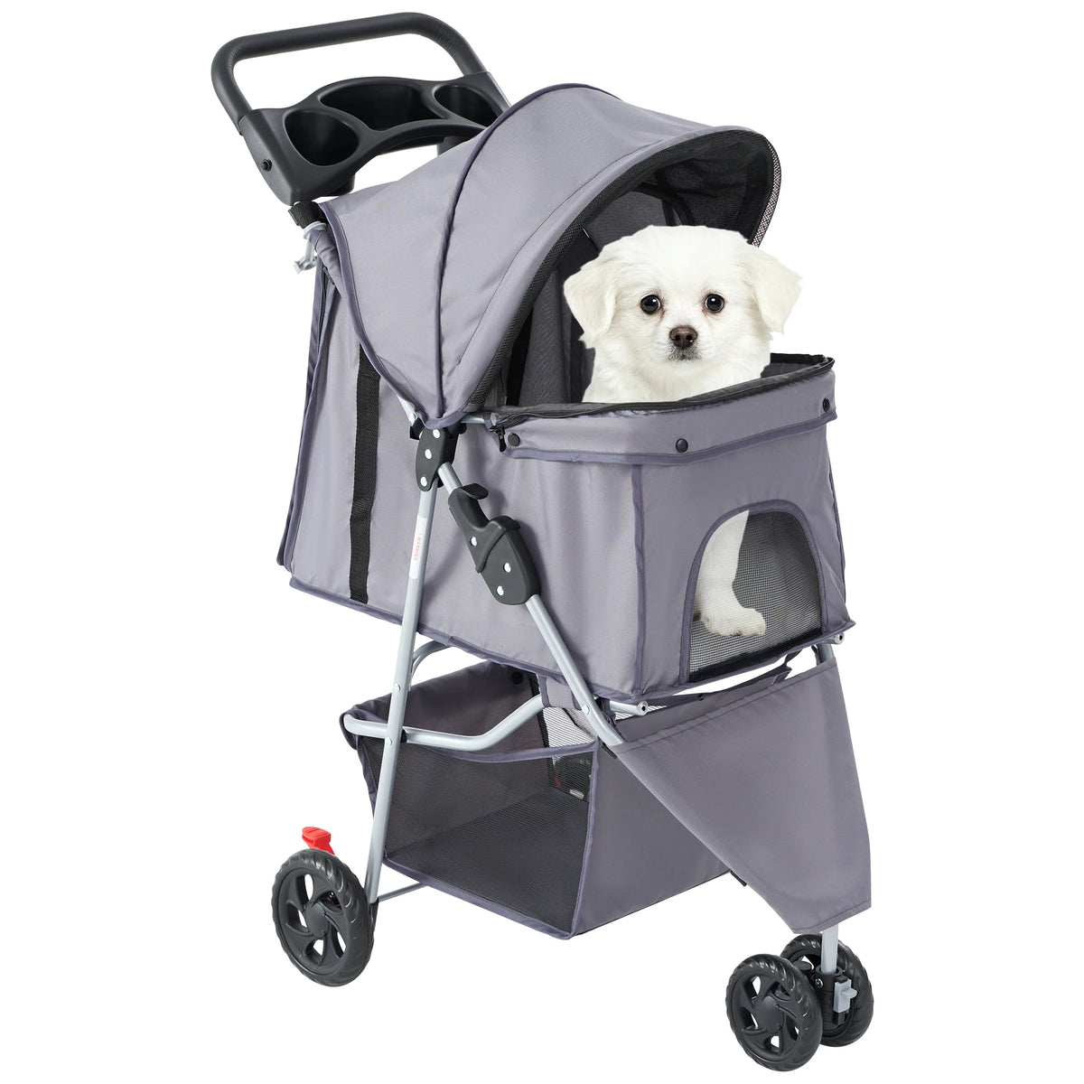 Foldable Three Wheel Pet Stroller for Dogs and Cats