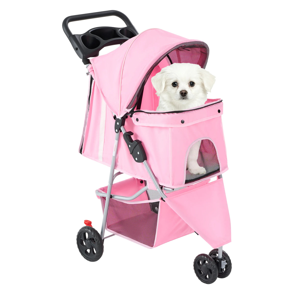 Foldable Three Wheel Pet Stroller for Dogs and Cats