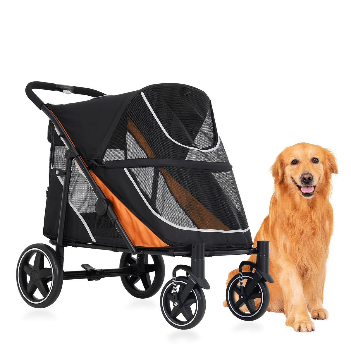 Foldable Pet Stroller for Large and Medium Dogs