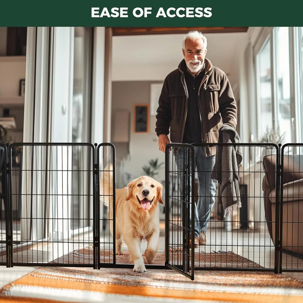 Homeplus Unleashed Indoor Dog Playpen - Stress-Free and Safe Play, Heavy Duty 40 Inch 12 Panels with Connectors,Customized