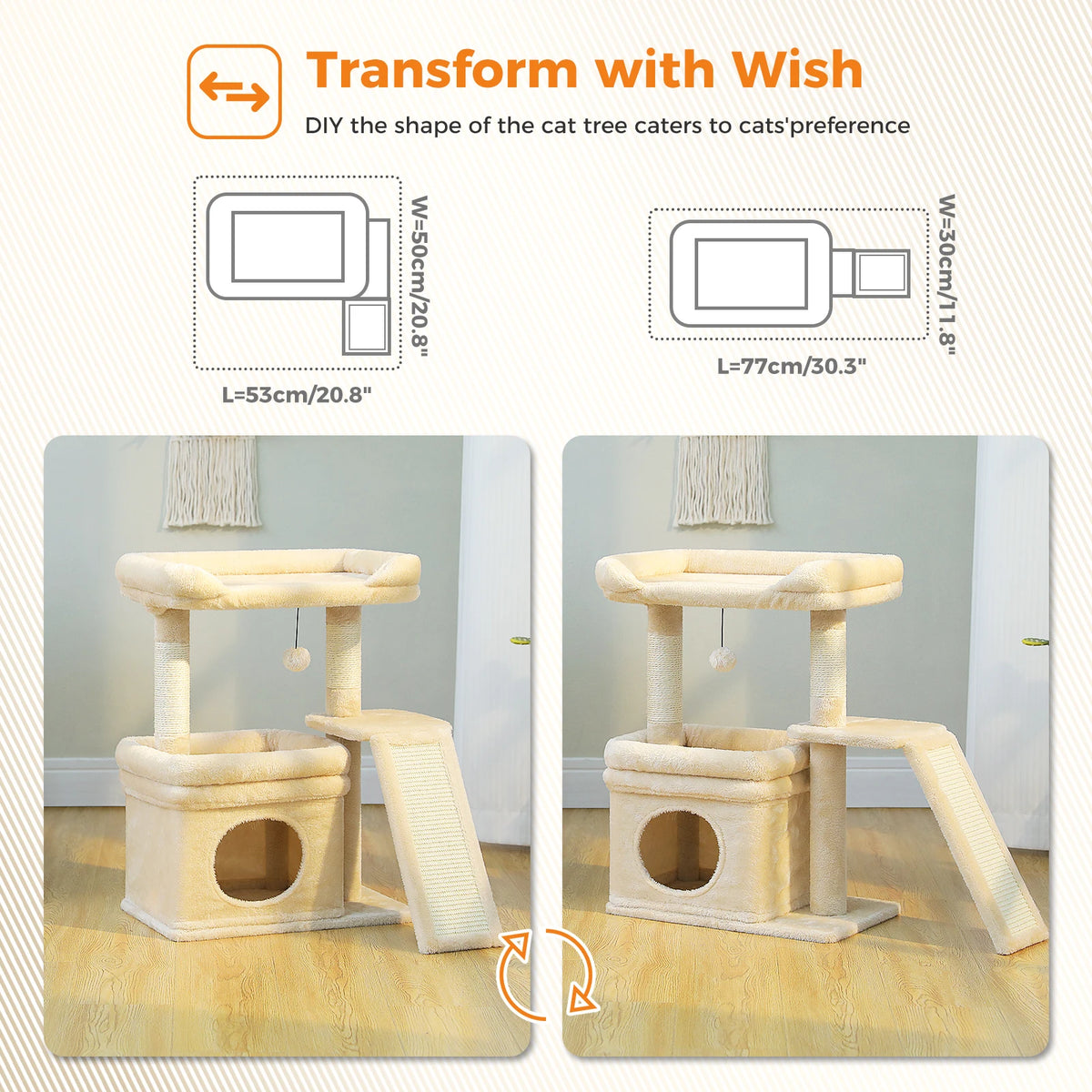 PAWZ Road Cat Tree With Sisal Scratching Post