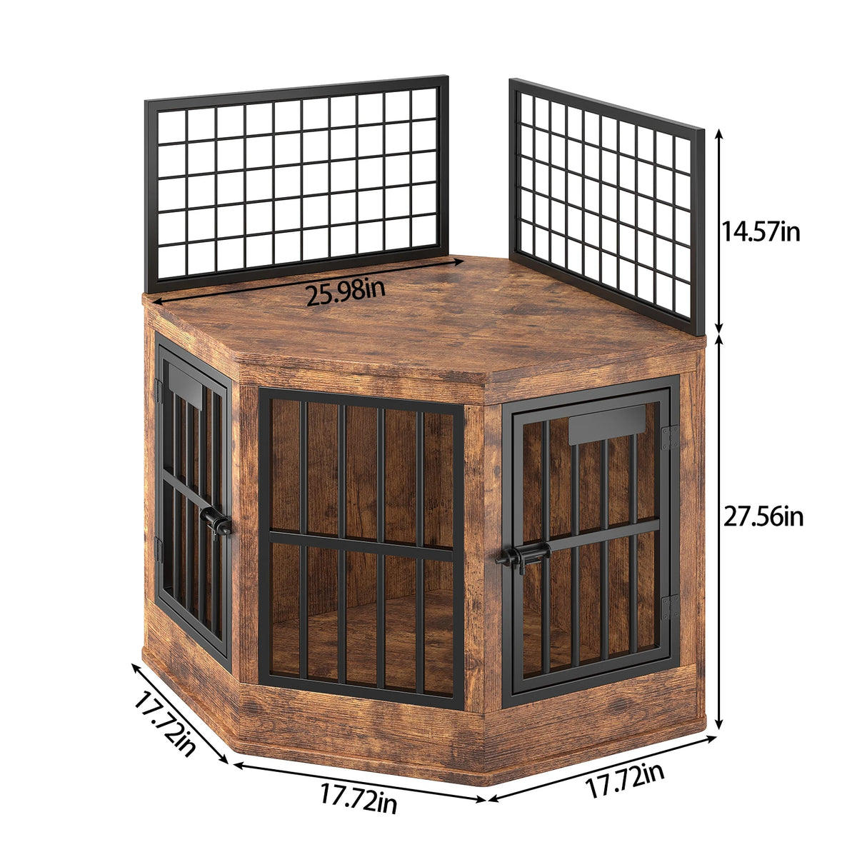 Modern Wooden Corner Dog Crate Furniture