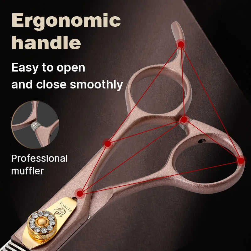 Fenice High-grade 7.5inch JP440C Steel Specials pet grooming thinner scissors Thinning rate 35% Shipping From USA
