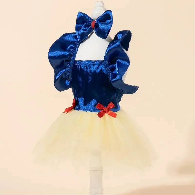 Printed Pet Princess Dress With Bow