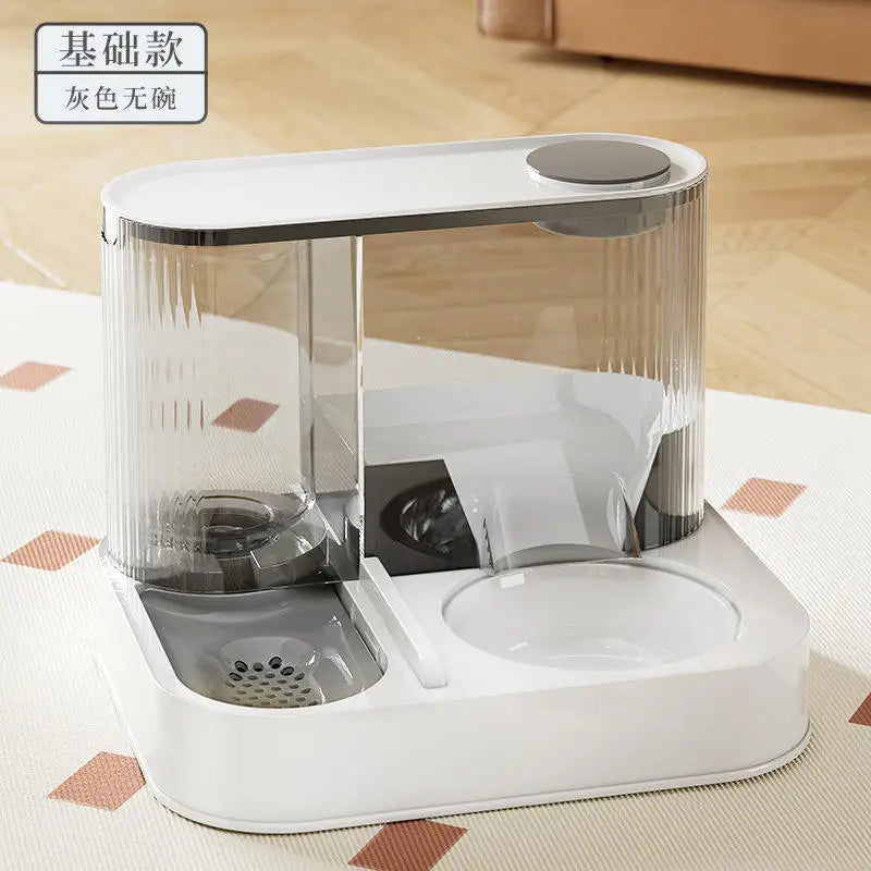 Two in One Automatic Pet Feeder and Water Dispenser with Dual Bowls for Cats and Small Dogs