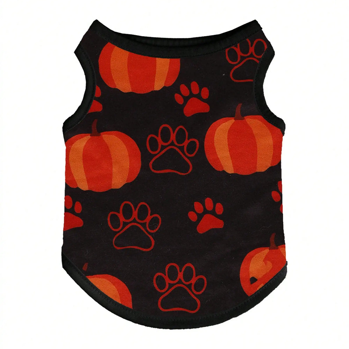 Funny Pumpkin Print Dog Costume Shirt for Holidays