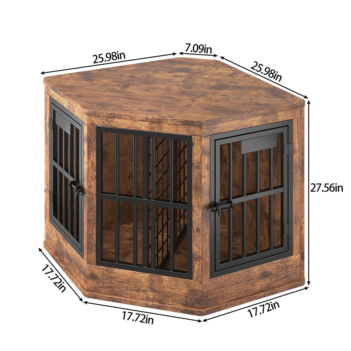 Modern Wooden Corner Dog Crate Furniture
