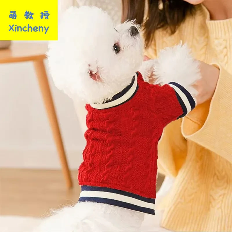 Cute Girl Dog Sweater Fleece Coat Spring Winter Soft Warm Cozy Breathable Puppy Cats Small Dogs Photo Prop Pet Clothes Hot New