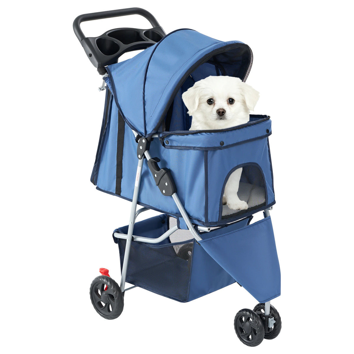 Foldable Three Wheel Pet Stroller for Dogs and Cats