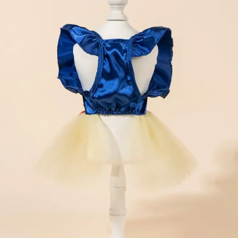 Printed Pet Princess Dress With Bow