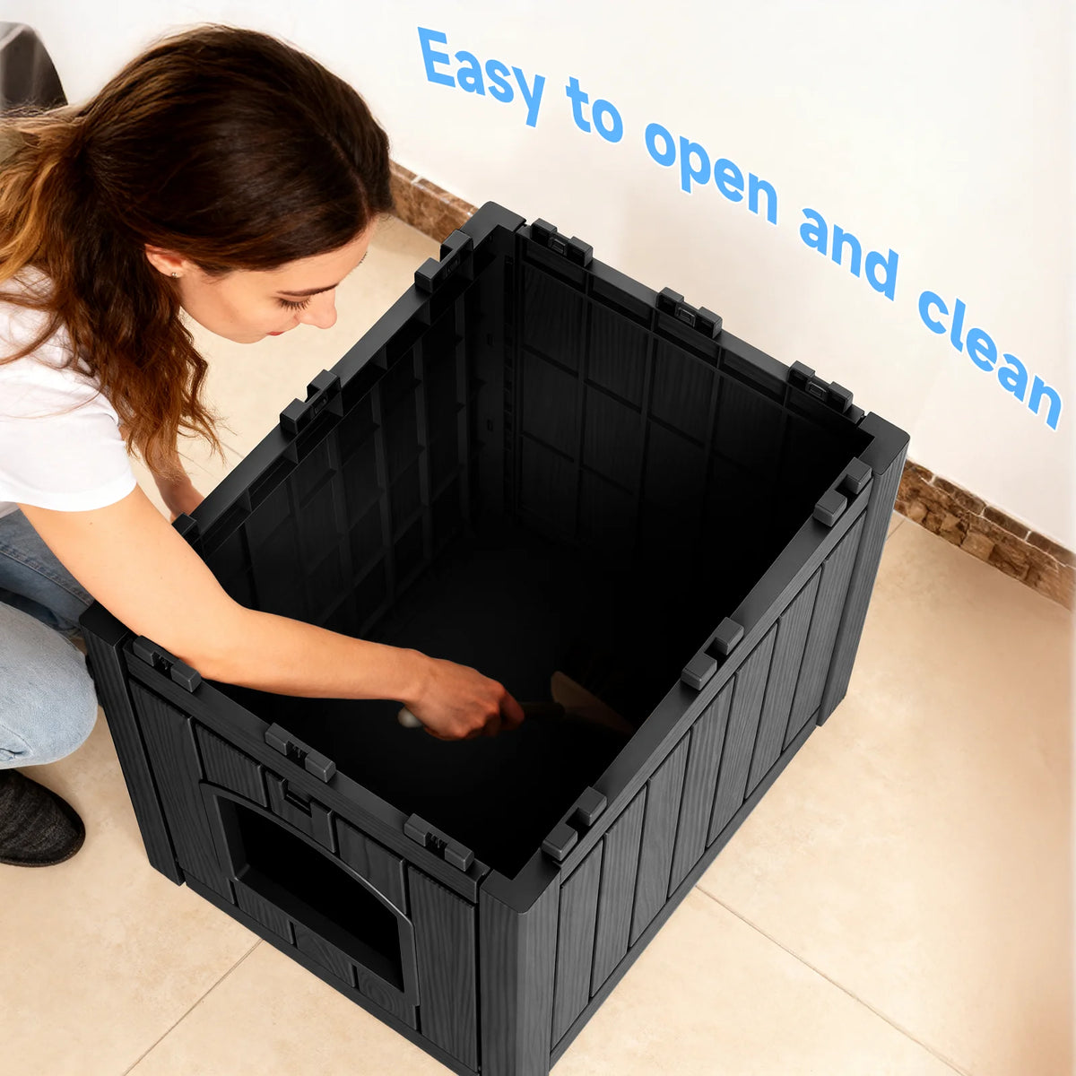 Resin Cat House End Table And Pet Kennel