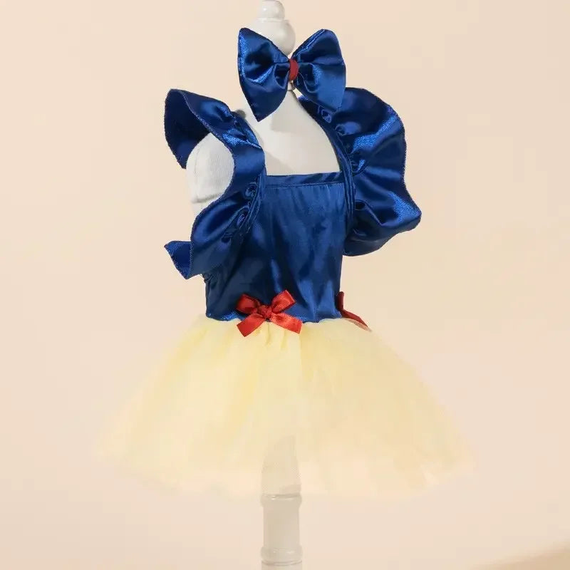 Printed Pet Princess Dress With Bow