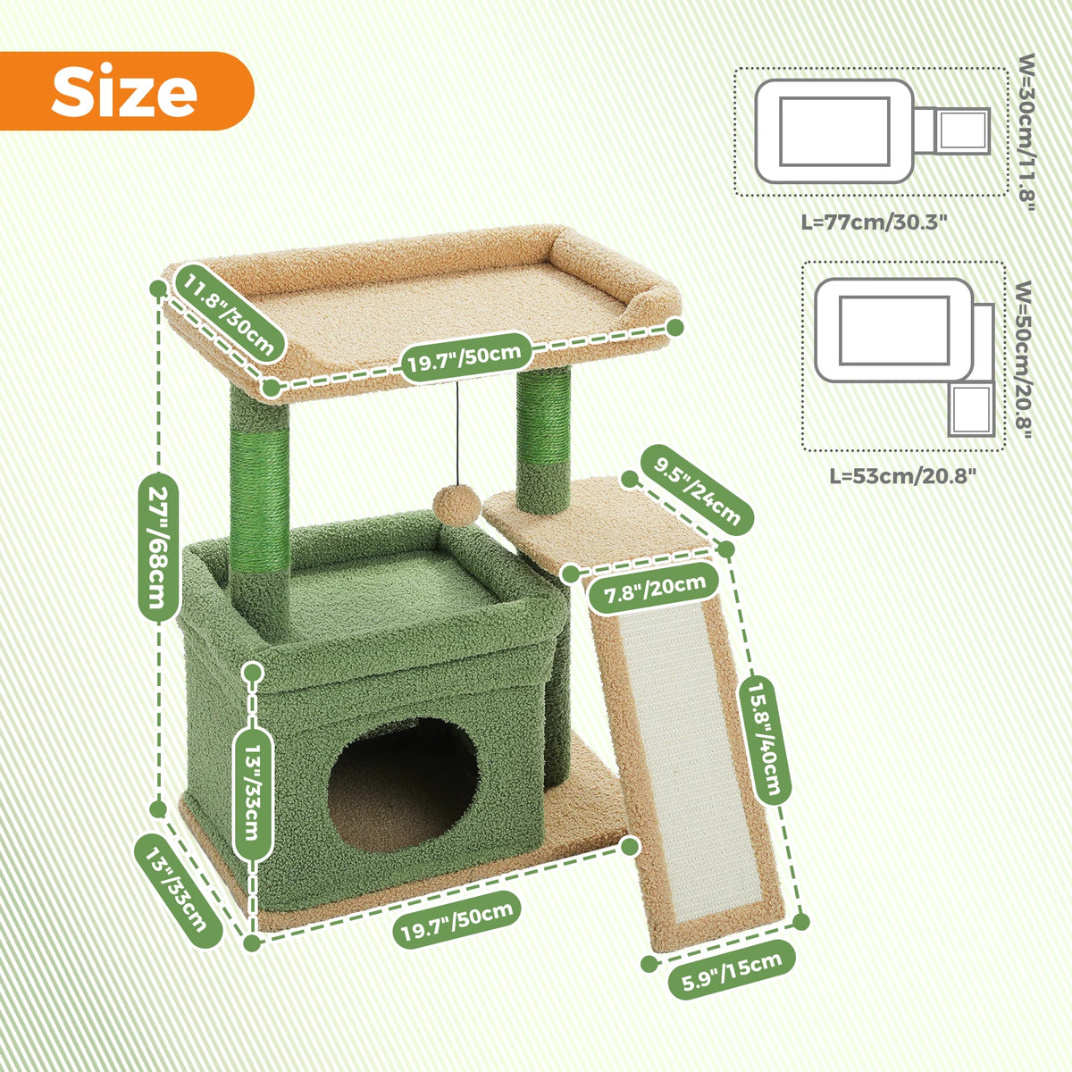 PAWZ Road Cat Tree With Sisal Scratching Post