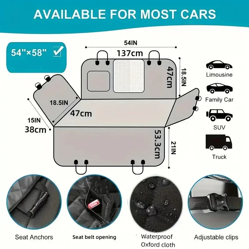 Waterproof Dog Car Seat Cover Hammock