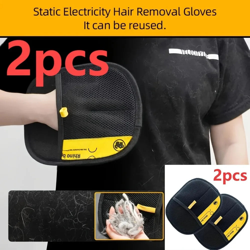 Pet Hair Removal Grooming Gloves for Cats and Dogs