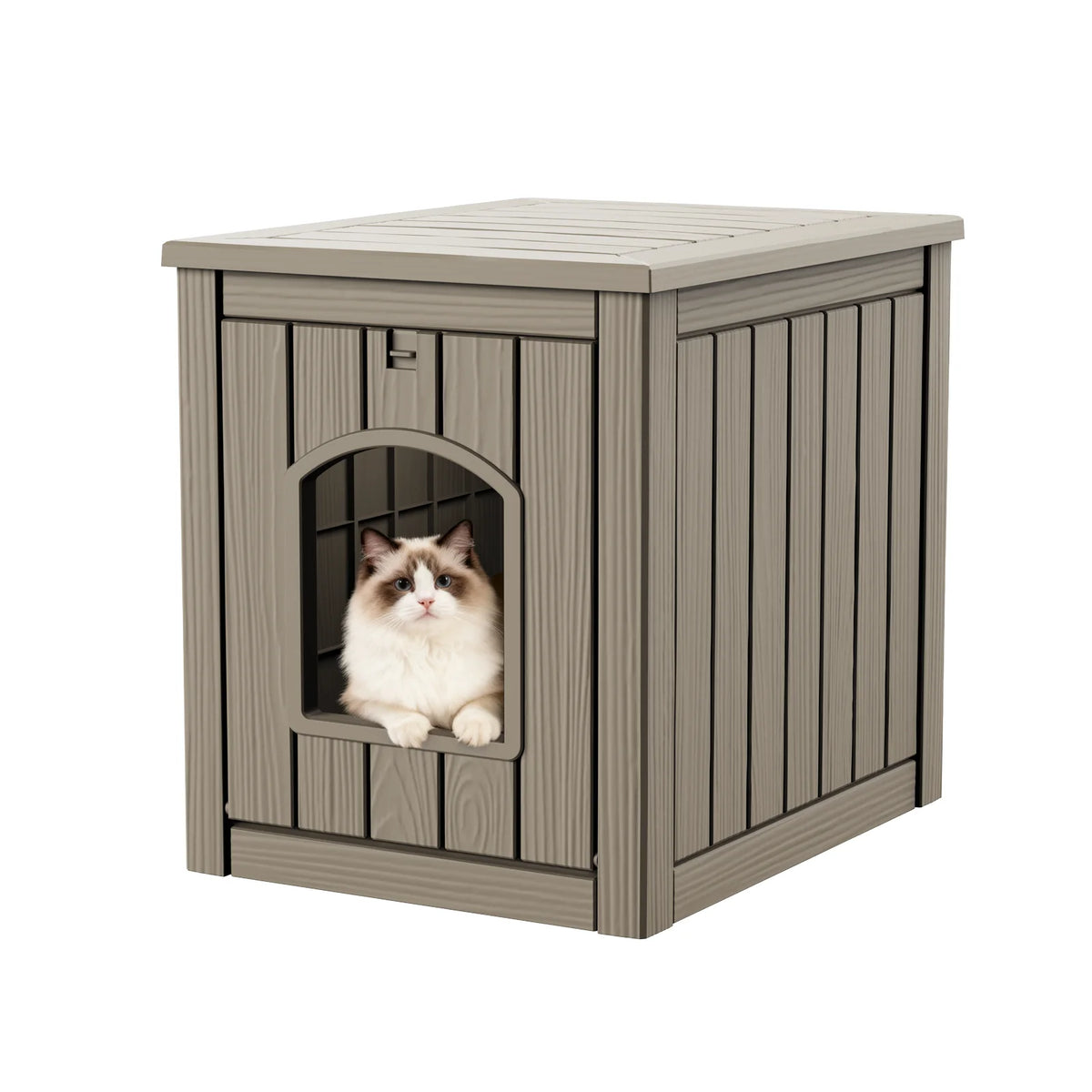 Resin Cat House End Table And Pet Kennel